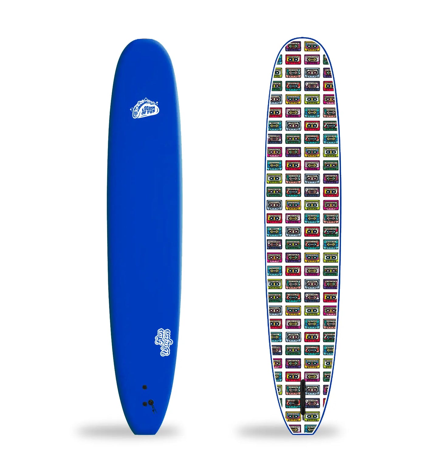 Legion of Fun - Fun Wagon Foam 10' Surfboard in Navy Blue and Mixtape