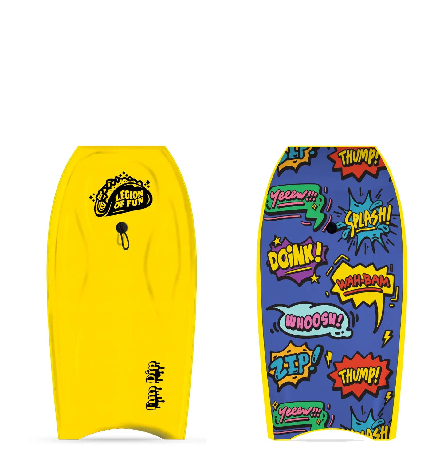 Legion of Fun - Fun Dip Foam Bodyboard Boogie Board in Yellow and Doink